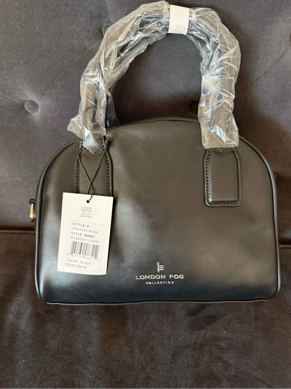 London Fog Black Dome Satchel